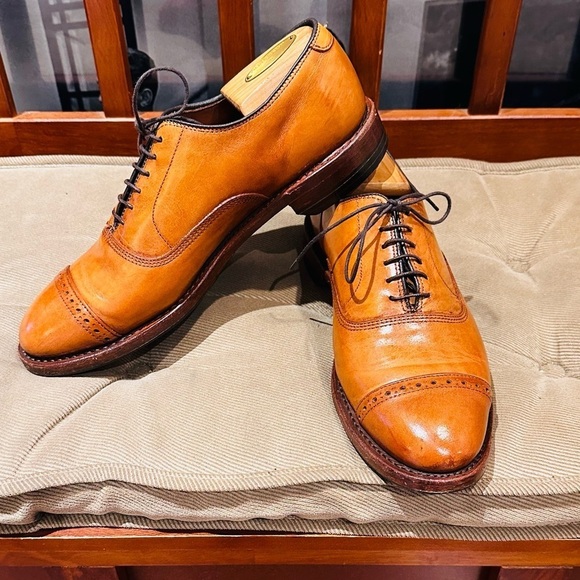 Allen Edmonds Tan Fifth Avenue Cap-Toe Oxford Dress Shoe - Picture 1 of 15